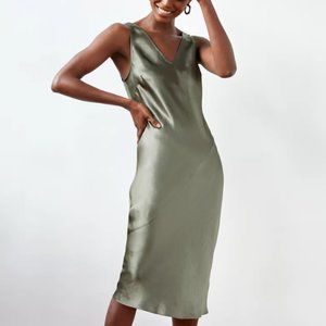 Babaton Blair satin midi dress